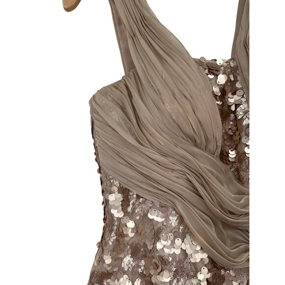 Clarisse formal dress size 6 Womens Sequin Cocktail Chiffon Overlay new $278 - Picture 4 of 7